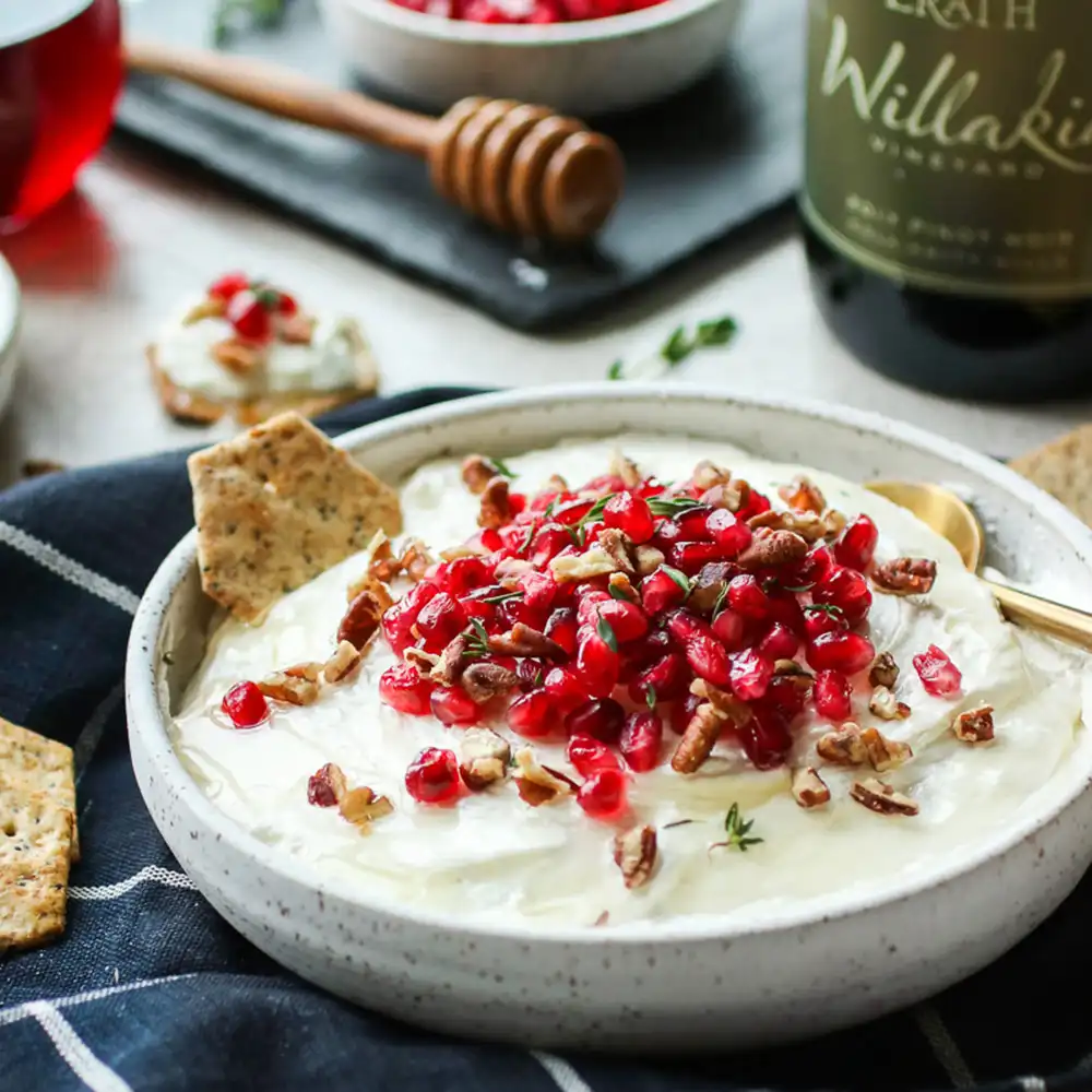 Honey Whipped Goat Cheese With Pomegranate