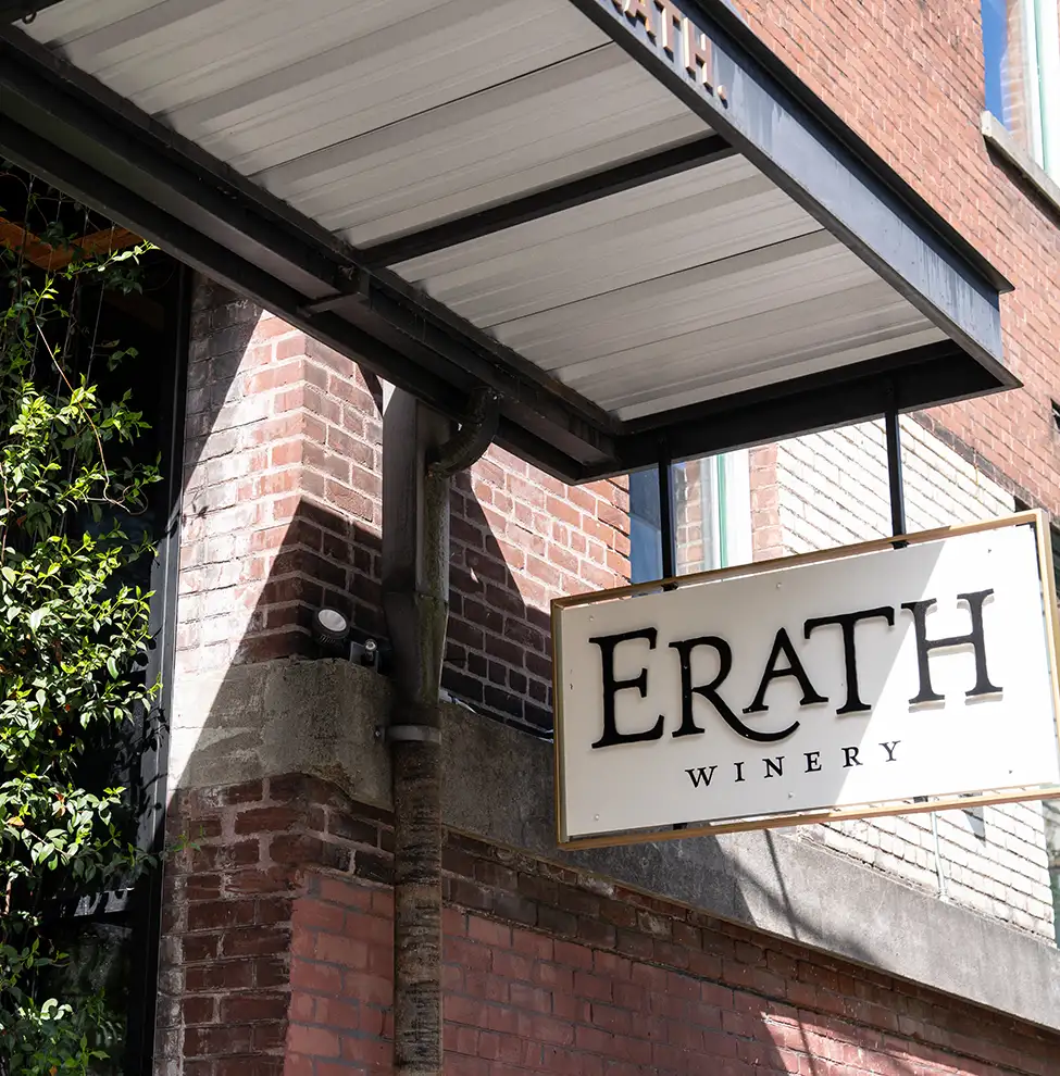 Erath Tasting Room sign.