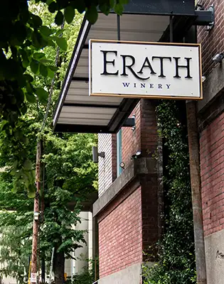 Outside the Erath Tasting Room.