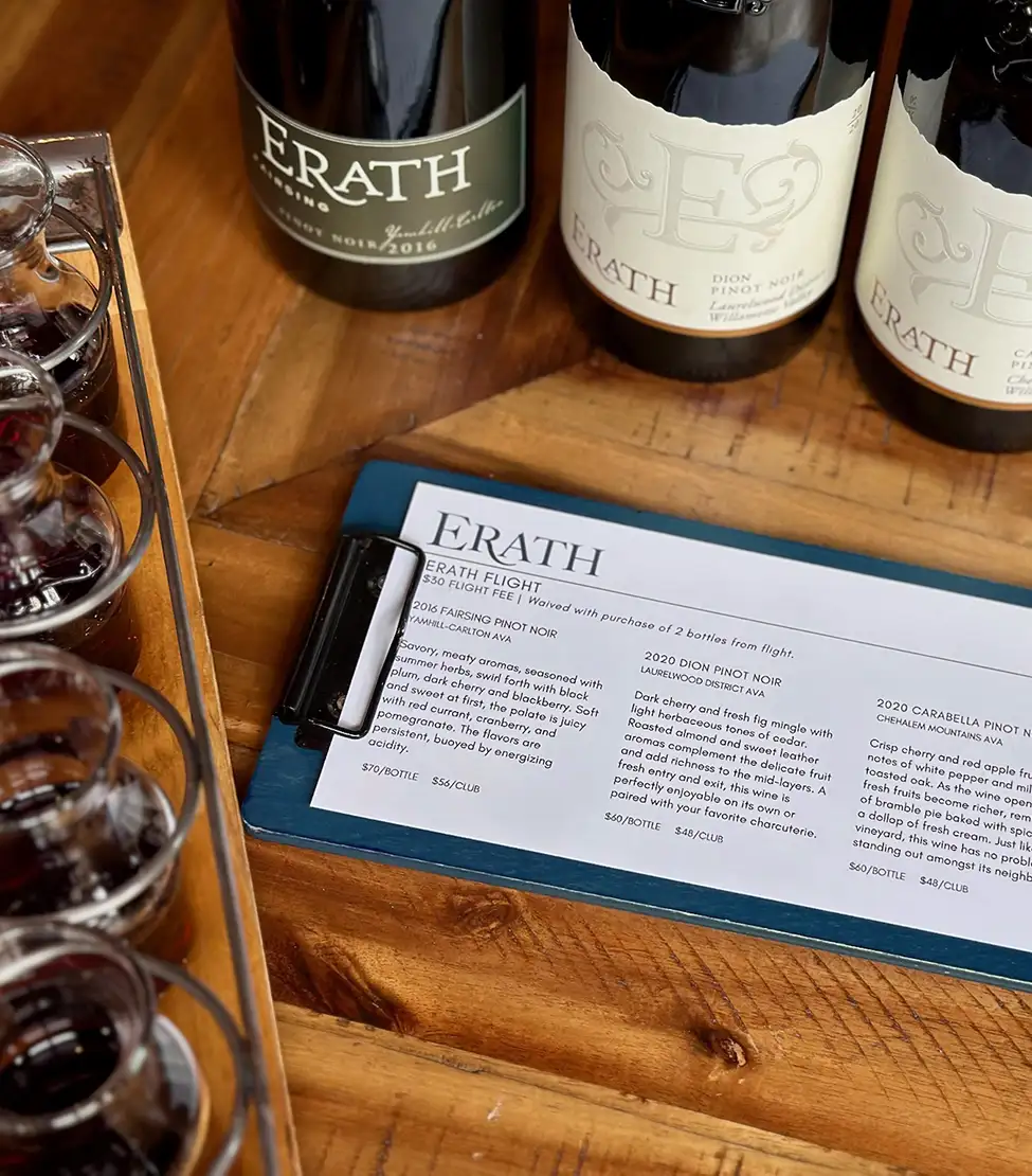Erath library Wine Tasting.