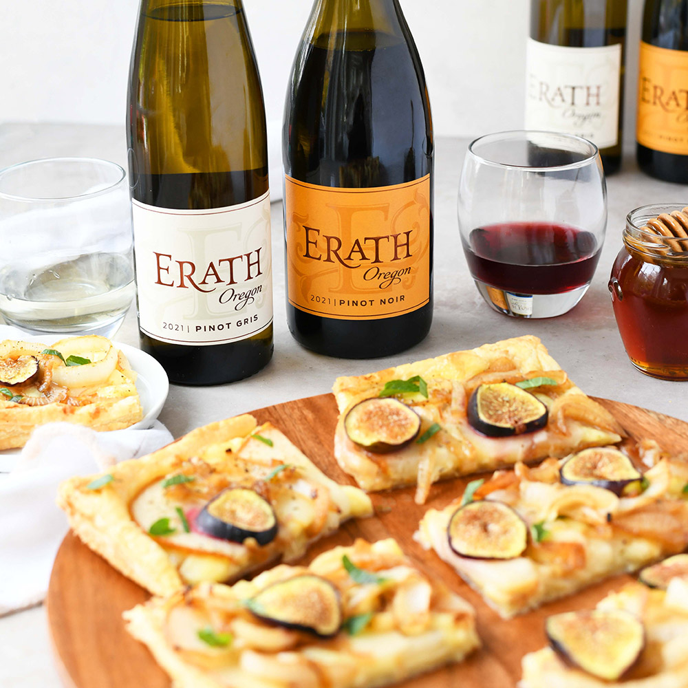 Caramelized Onion, Pear, Fig, and Brie Puff Pastry Appetizer
