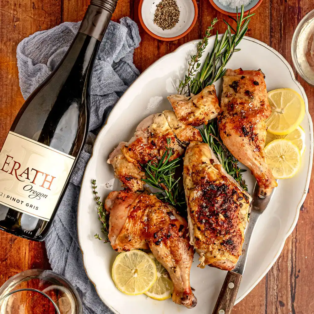 Herb Butter Spatchcock Chicken